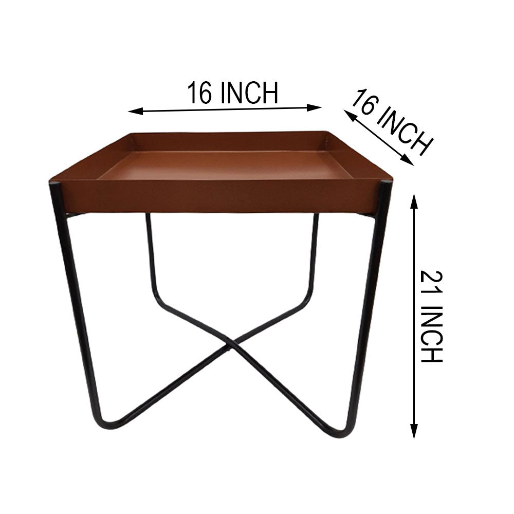 Side Table, (RR Handicraft), Brown & Black Color Side Table, End Table - EL12195