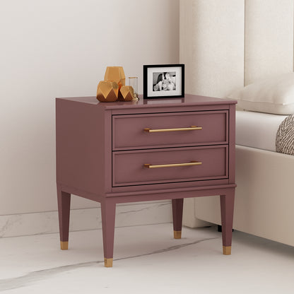 Bedside Table, Bedside Nightstand,  Dusty Pink Color Bedside Table, Side Table with Drawer, Bedside Table - EL12210