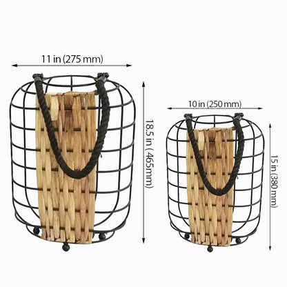 Table Lamp, Table Lamp with Black Color, Table Lamp in Metal & Cane, Table Lamp for Home, Table Lamp - EL14022