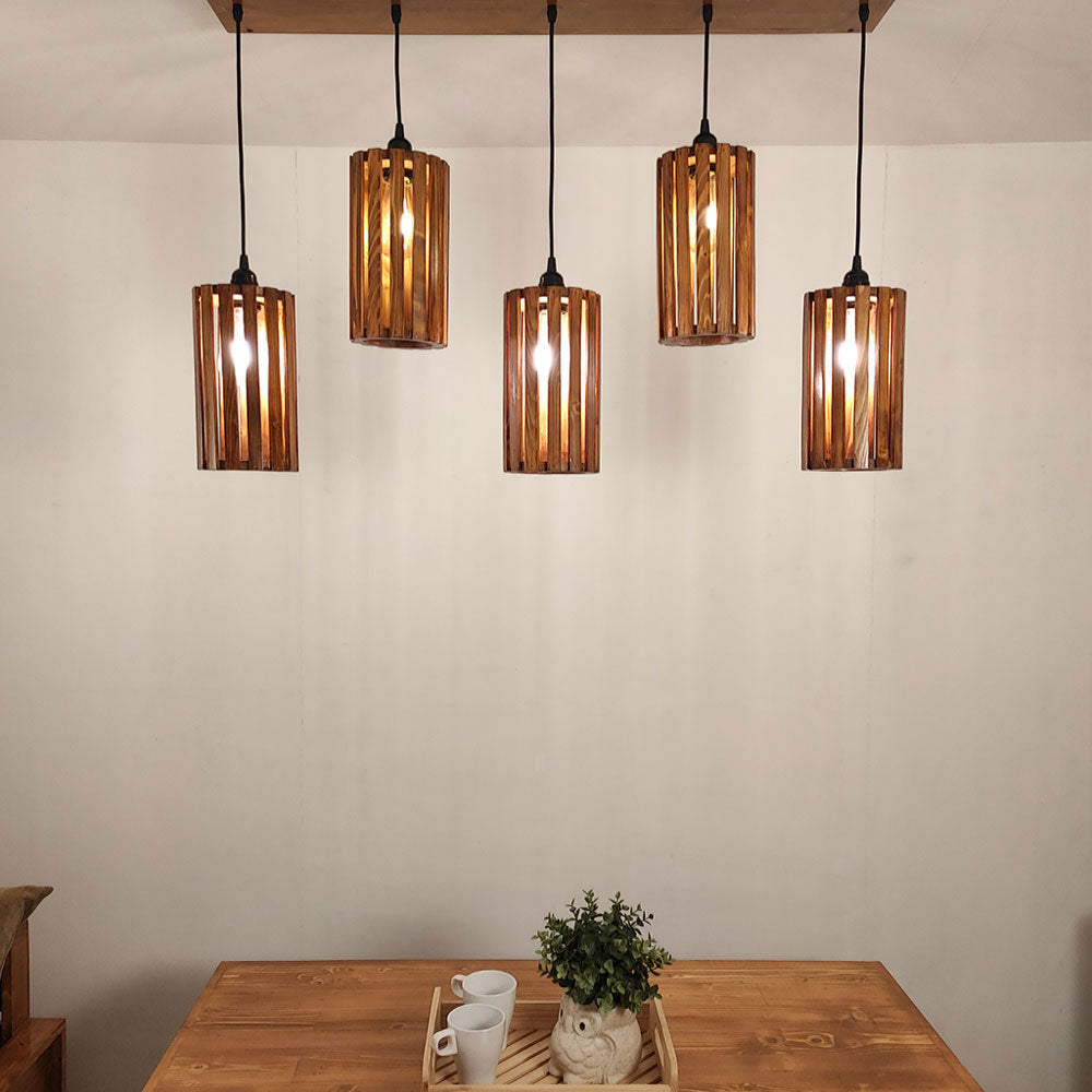 Hanging Light, Hanging Light with Dark Brown Color, Hanging Light in Wood, Hanging Light for Home, Hanging Light for Living Room, Hanging Light - EL14028