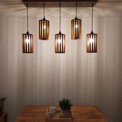 Hanging Light, Hanging Light with Dark Brown Color, Hanging Light in Wood, Hanging Light for Home, Hanging Light for Living Room, Hanging Light - EL14028