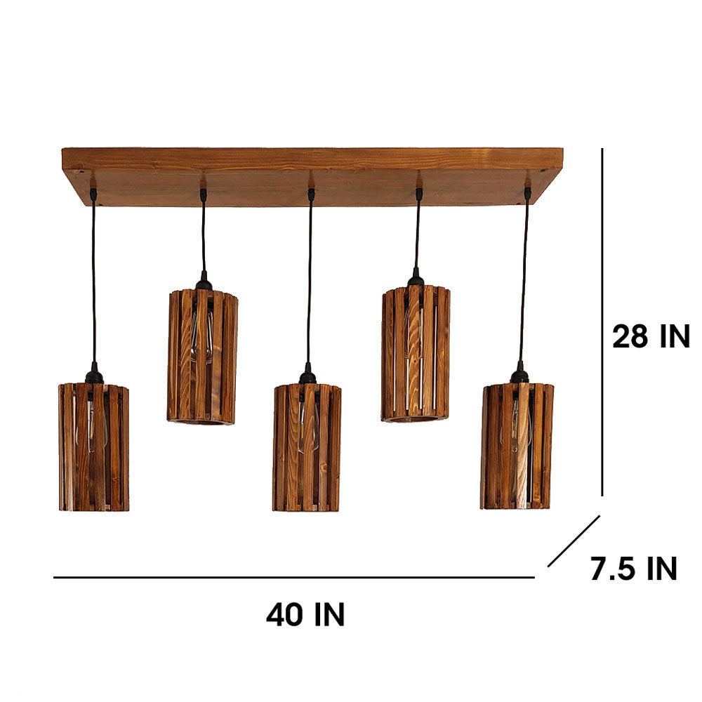 Hanging Light, Hanging Light with Dark Brown Color, Hanging Light in Wood, Hanging Light for Home, Hanging Light for Living Room, Hanging Light - EL14028