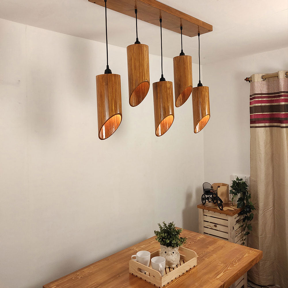 Hanging Light, Hanging Light with Dark Brown Color, Hanging Light in Wood, Hanging Light for Home, Hanging Light for Living Room, Hanging Light - EL14029