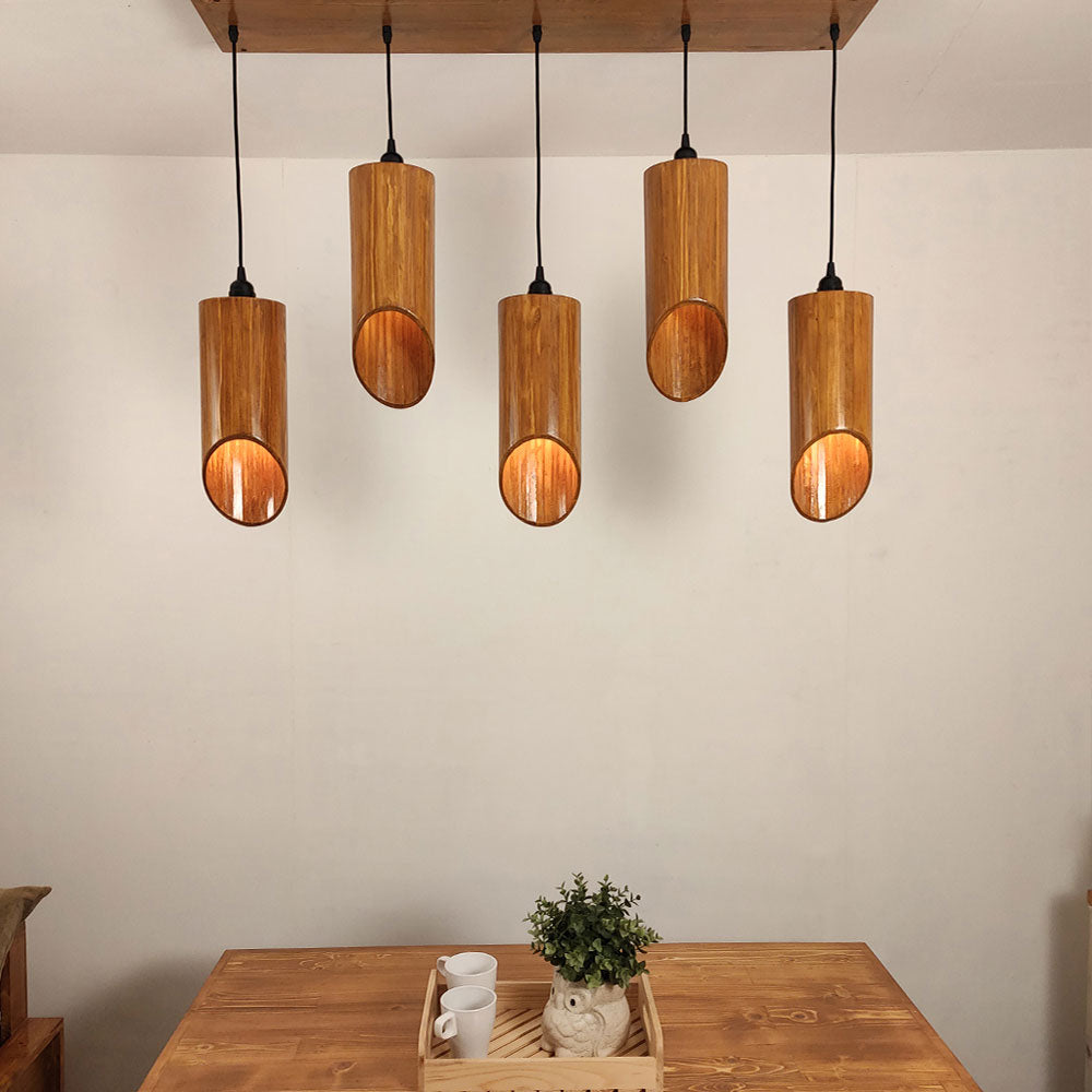 Hanging Light, Hanging Light with Dark Brown Color, Hanging Light in Wood, Hanging Light for Home, Hanging Light for Living Room, Hanging Light - EL14029