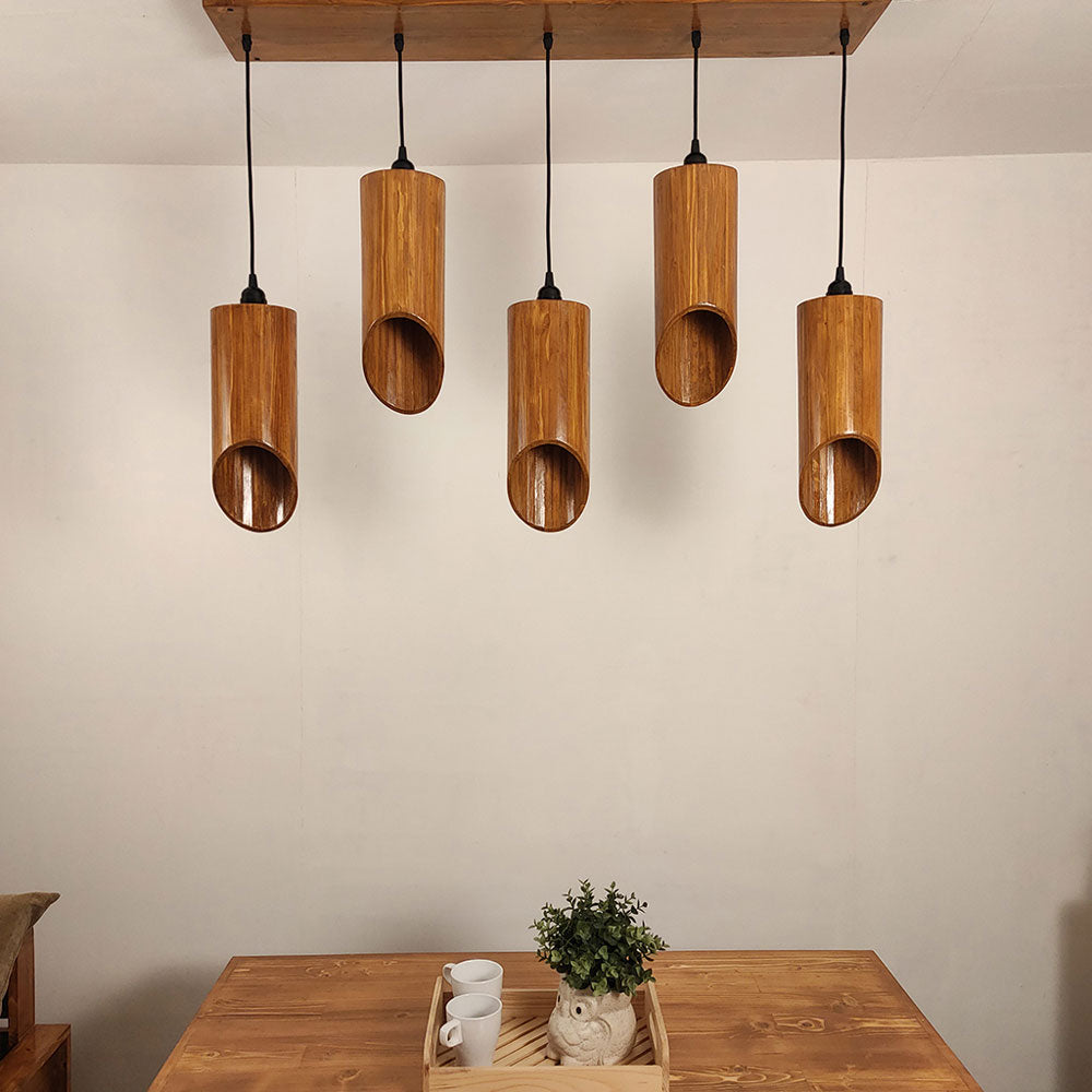 Hanging Light, Hanging Light with Dark Brown Color, Hanging Light in Wood, Hanging Light for Home, Hanging Light for Living Room, Hanging Light - EL14029