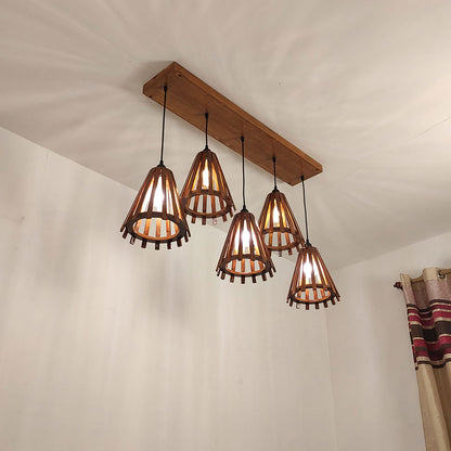 Hanging Light, Hanging Light with Dark Brown Color, Hanging Light in Wood, Hanging Light for Home, Hanging Light for Living Room, Hanging Light - EL14030