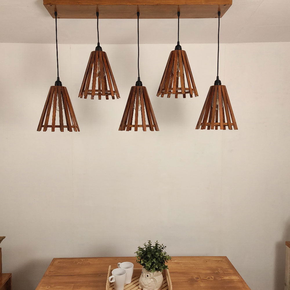 Hanging Light, Hanging Light with Dark Brown Color, Hanging Light in Wood, Hanging Light for Home, Hanging Light for Living Room, Hanging Light - EL14030