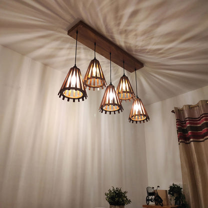 Hanging Light, Hanging Light with Dark Brown Color, Hanging Light in Wood, Hanging Light for Home, Hanging Light for Living Room, Hanging Light - EL14030