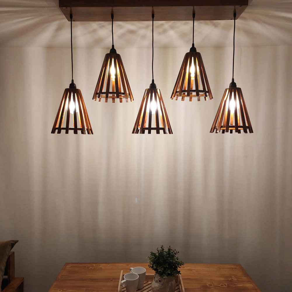 Hanging Light, Hanging Light with Dark Brown Color, Hanging Light in Wood, Hanging Light for Home, Hanging Light for Living Room, Hanging Light - EL14030