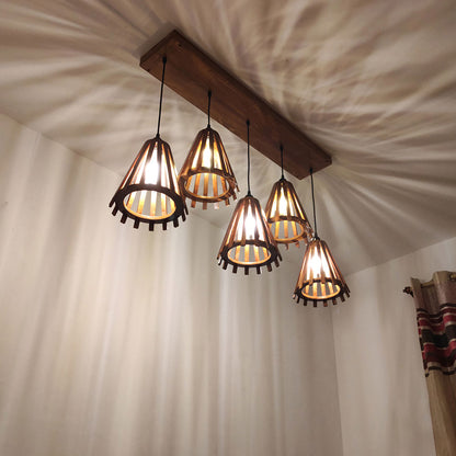 Hanging Light, Hanging Light with Dark Brown Color, Hanging Light in Wood, Hanging Light for Home, Hanging Light for Living Room, Hanging Light - EL14030