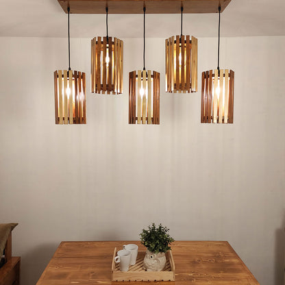 Hanging Light, Hanging Light with Dark & Light Brown Color, Hanging Light in Wood, Hanging Light for Home, Hanging Light for Living Room, Hanging Light - EL14031