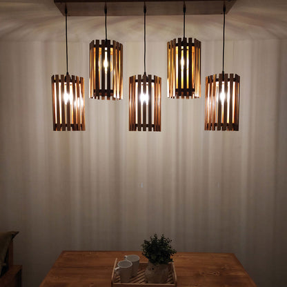 Hanging Light, Hanging Light with Dark & Light Brown Color, Hanging Light in Wood, Hanging Light for Home, Hanging Light for Living Room, Hanging Light - EL14031