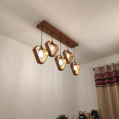 Hanging Light, Hanging Light with Dark & Light Brown Color, Hanging Light in Wood, Hanging Light for Home, Hanging Light for Living Room, Hanging Light - EL14032