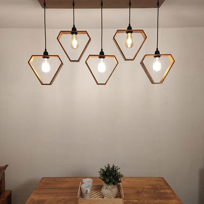 Hanging Light, Hanging Light with Dark & Light Brown Color, Hanging Light in Wood, Hanging Light for Home, Hanging Light for Living Room, Hanging Light - EL14032