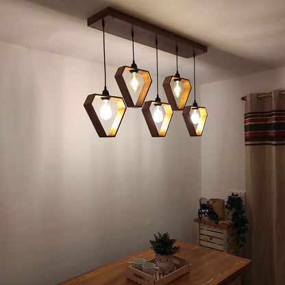 Hanging Light, Hanging Light with Dark & Light Brown Color, Hanging Light in Wood, Hanging Light for Home, Hanging Light for Living Room, Hanging Light - EL14032