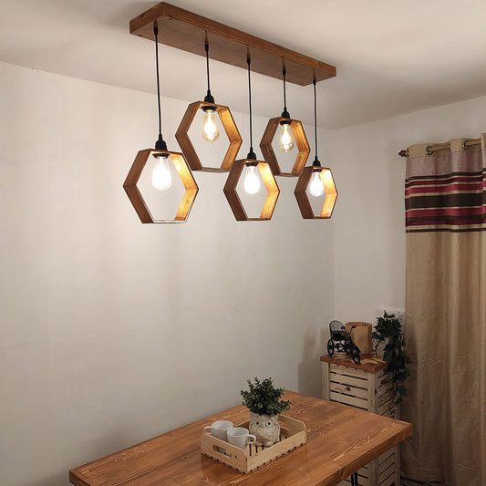 Hanging Light, Hanging Light with  Brown Color, Hanging Light in Wood, Hanging Light for Home, Hanging Light for Living Room, Hanging Light - EL14033