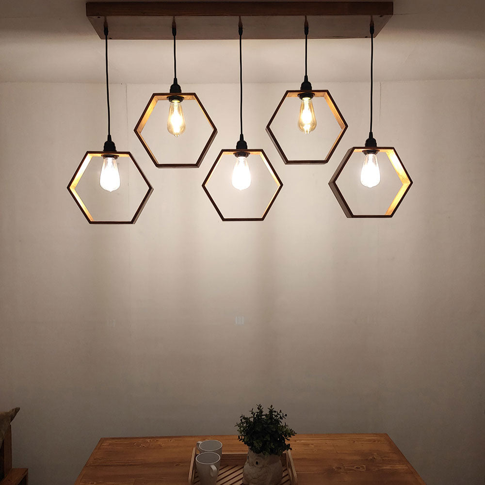 Hanging Light, Hanging Light with  Brown Color, Hanging Light in Wood, Hanging Light for Home, Hanging Light for Living Room, Hanging Light - EL14033