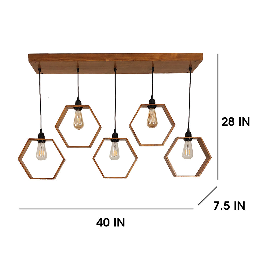 Hanging Light, Hanging Light with  Brown Color, Hanging Light in Wood, Hanging Light for Home, Hanging Light for Living Room, Hanging Light - EL14033