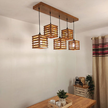 Hanging Light, Hanging Light with  Dark Brown Color, Hanging Light in Wood, Hanging Light for Home, Hanging Light for Living Room, Hanging Light - EL14034