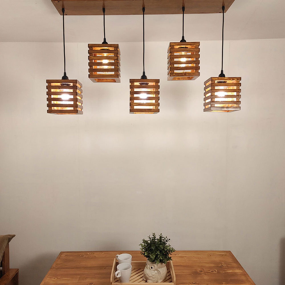 Hanging Light, Hanging Light with  Dark Brown Color, Hanging Light in Wood, Hanging Light for Home, Hanging Light for Living Room, Hanging Light - EL14034