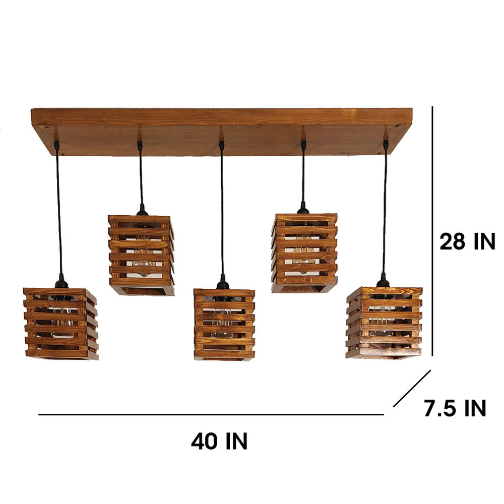 Hanging Light, Hanging Light with  Dark Brown Color, Hanging Light in Wood, Hanging Light for Home, Hanging Light for Living Room, Hanging Light - EL14034