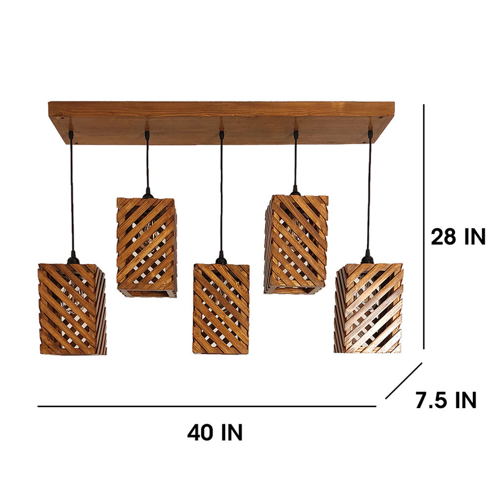 Hanging Light, Hanging Light with Brown Color, Hanging Light in Wood, Hanging Light for Home, Hanging Light for Living Room, Hanging Light - EL14035