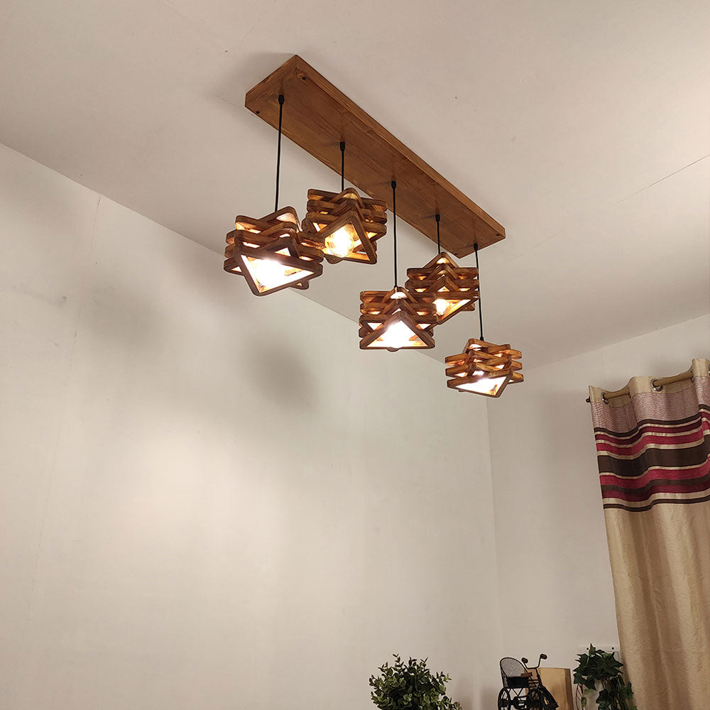 Hanging Light, Hanging Light with Brown Color, Hanging Light in Wood, Hanging Light for Home, Hanging Light for Living Room, Hanging Light - EL14036