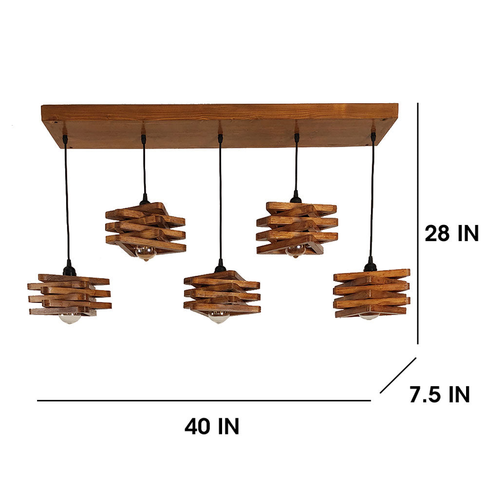 Hanging Light, Hanging Light with Brown Color, Hanging Light in Wood, Hanging Light for Home, Hanging Light for Living Room, Hanging Light - EL14036