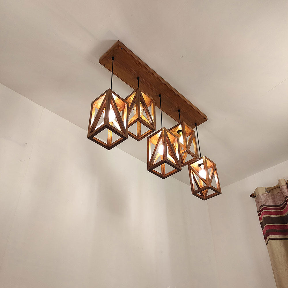 Hanging Light, Hanging Light with Brown Color, Hanging Light in Wood, Hanging Light for Home, Hanging Light for Living Room, Hanging Light - EL14037