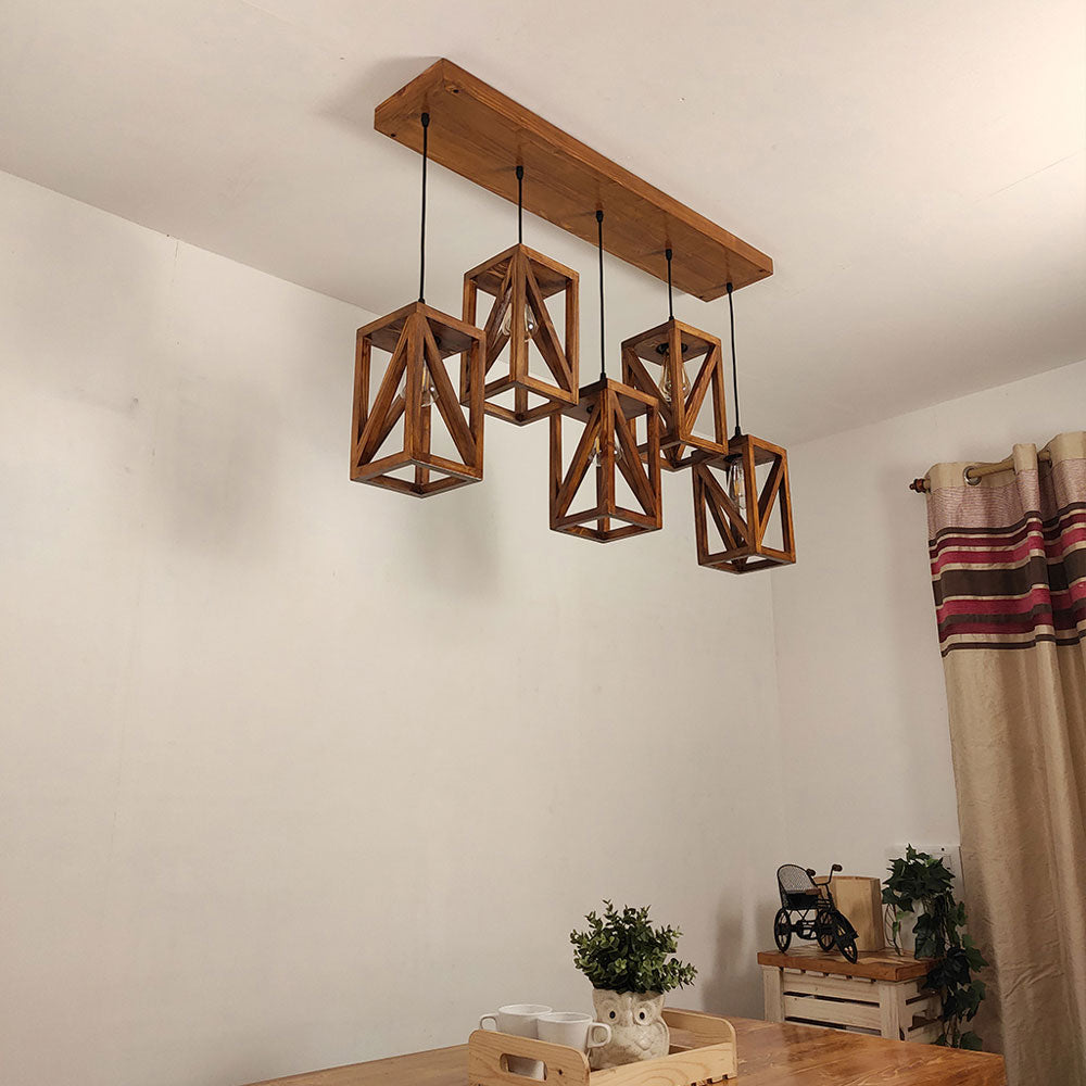 Hanging Light, Hanging Light with Brown Color, Hanging Light in Wood, Hanging Light for Home, Hanging Light for Living Room, Hanging Light - EL14037