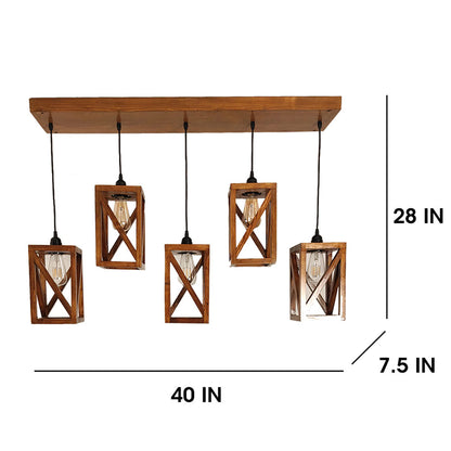 Hanging Light, Hanging Light with Brown Color, Hanging Light in Wood, Hanging Light for Home, Hanging Light for Living Room, Hanging Light - EL14037