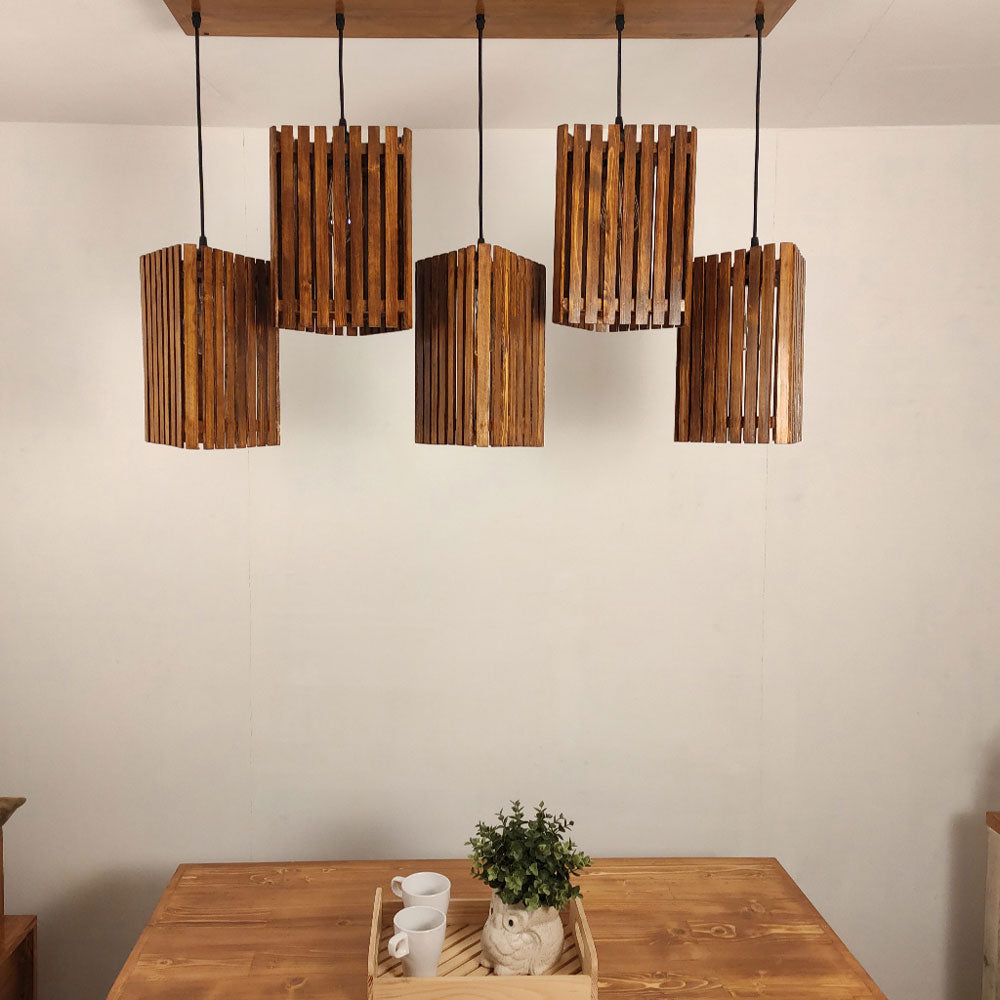 Hanging Light, Hanging Light with Brown Color, Hanging Light in Wood, Hanging Light for Home, Hanging Light for Living Room, Hanging Light - EL14038