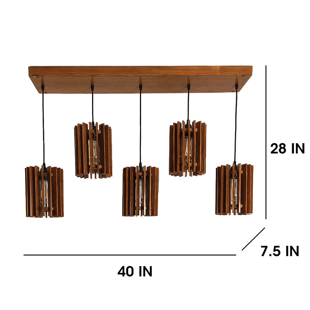 Hanging Light, Hanging Light with Dark Brown Color, Hanging Light in Wood, Hanging Light for Home, Hanging Light for Living Room, Hanging Light - EL14039