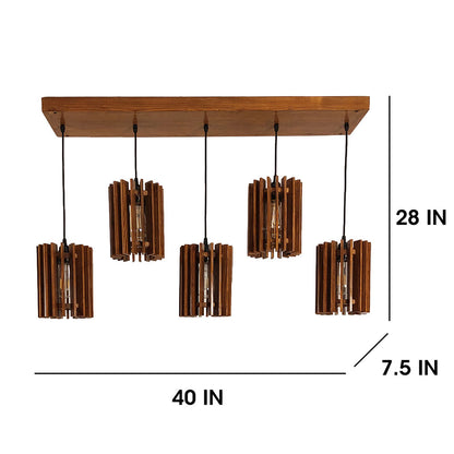 Hanging Light, Hanging Light with Dark Brown Color, Hanging Light in Wood, Hanging Light for Home, Hanging Light for Living Room, Hanging Light - EL14039