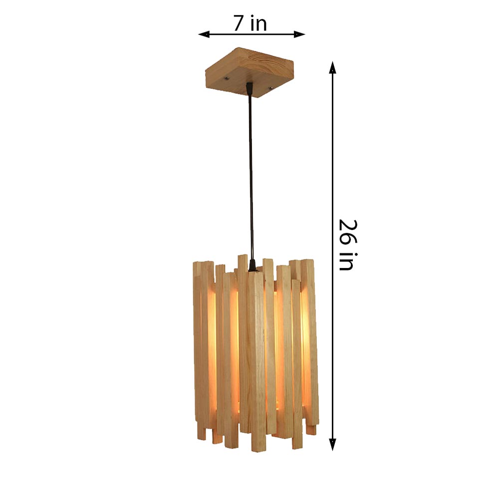 Hanging Light, Hanging Light with  Light Brown Color, Hanging Light in Wood, Hanging Light for Home, Hanging Light for Living Room, Hanging Light - EL14043