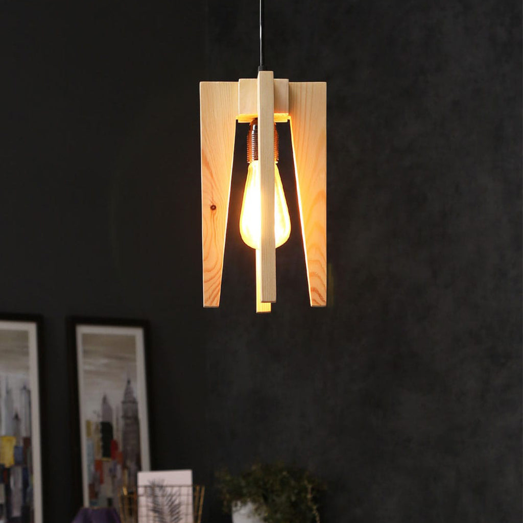 Hanging Light, Hanging Light with   Light Brown Color, Hanging Light in Wood, Hanging Light for Home, Hanging Light for Living Room, Hanging Light - EL14046