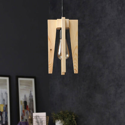 Hanging Light, Hanging Light with   Light Brown Color, Hanging Light in Wood, Hanging Light for Home, Hanging Light for Living Room, Hanging Light - EL14046