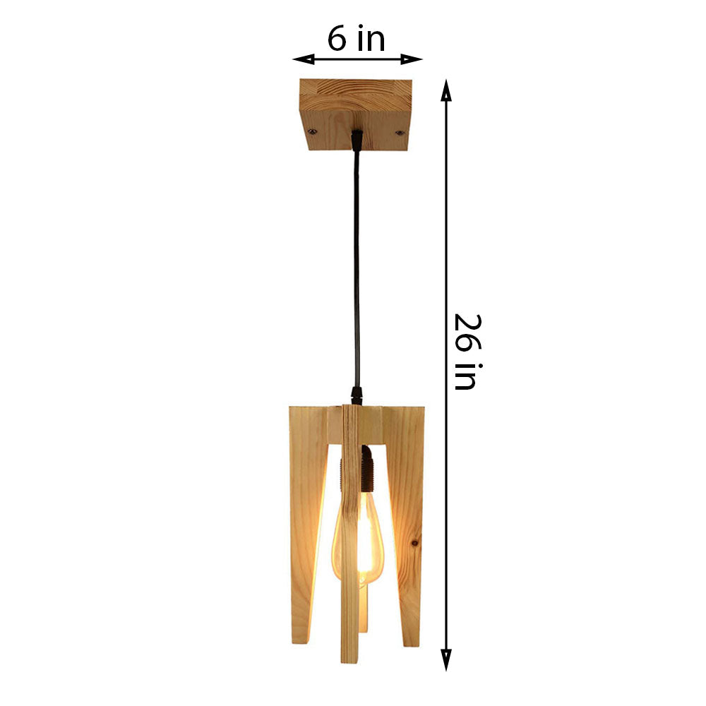 Hanging Light, Hanging Light with   Light Brown Color, Hanging Light in Wood, Hanging Light for Home, Hanging Light for Living Room, Hanging Light - EL14046