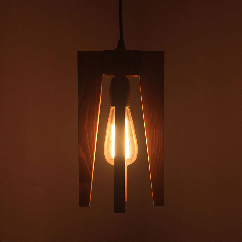 Hanging Light, Hanging Light with   Light Brown Color, Hanging Light in Wood, Hanging Light for Home, Hanging Light for Living Room, Hanging Light - EL14047