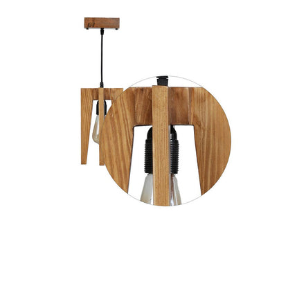 Hanging Light, Hanging Light with   Light Brown Color, Hanging Light in Wood, Hanging Light for Home, Hanging Light for Living Room, Hanging Light - EL14047