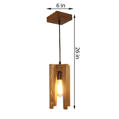 Hanging Light, Hanging Light with   Light Brown Color, Hanging Light in Wood, Hanging Light for Home, Hanging Light for Living Room, Hanging Light - EL14047