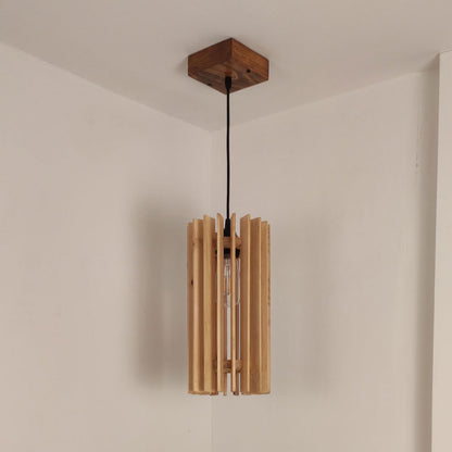 Hanging Light, Hanging Light with  Dark & Light Brown Color, Hanging Light in Wood, Hanging Light for Living & Dining Area, Hanging Light - EL14048