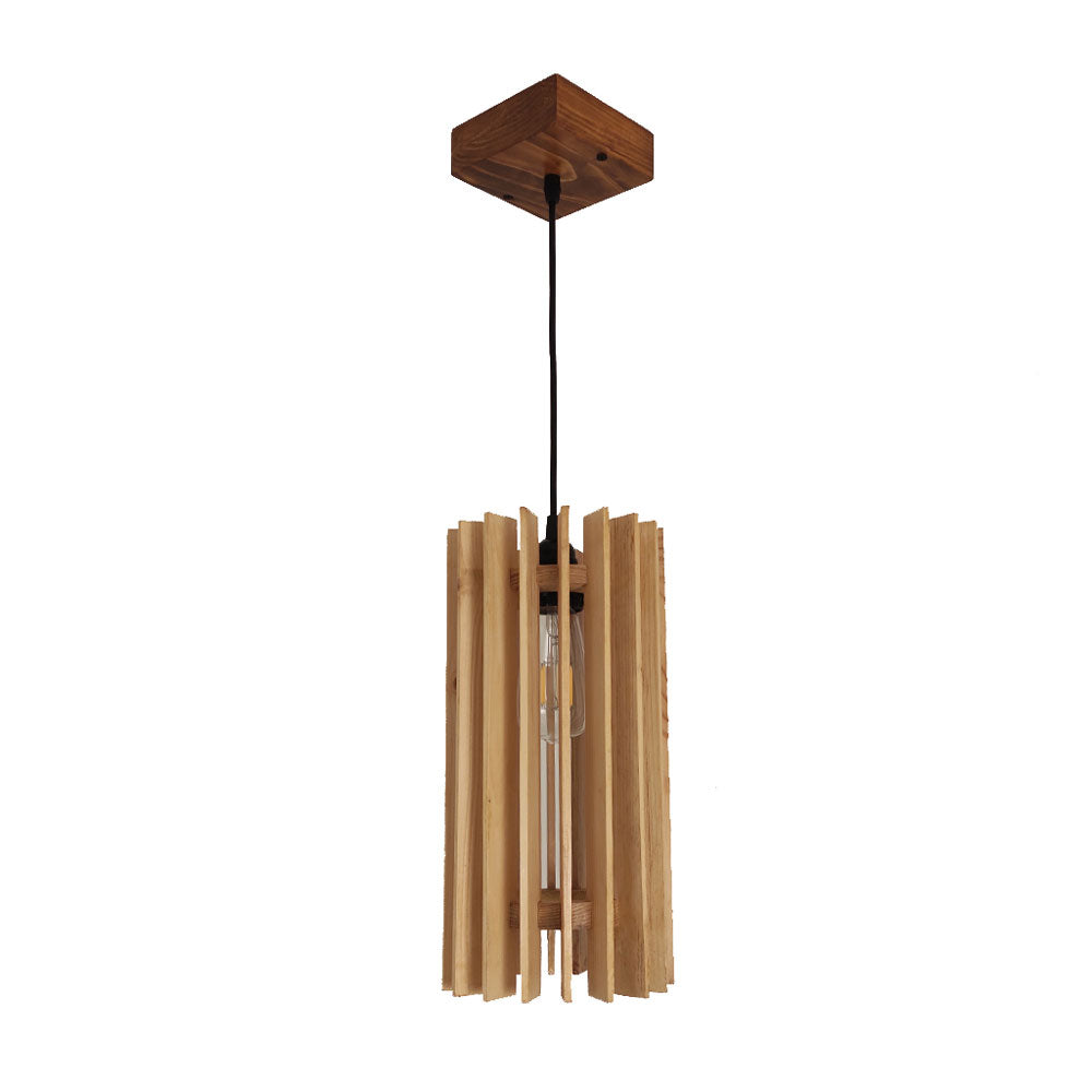 Hanging Light, Hanging Light with  Dark & Light Brown Color, Hanging Light in Wood, Hanging Light for Living & Dining Area, Hanging Light - EL14048