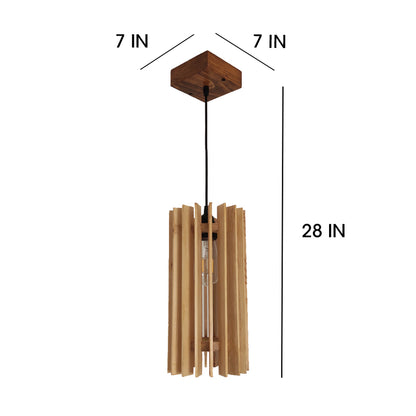 Hanging Light, Hanging Light with  Dark & Light Brown Color, Hanging Light in Wood, Hanging Light for Living & Dining Area, Hanging Light - EL14048