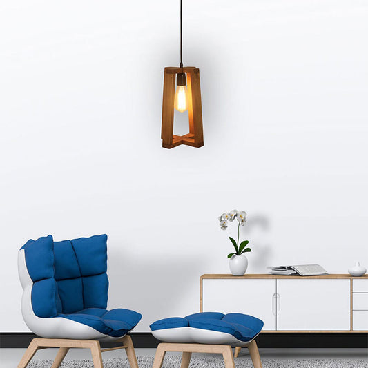 Hanging Light, Hanging Light with  Dark Brown Color, Hanging Light in Wood, Hanging Light for Living & Dining Area, Hanging Light - EL14049