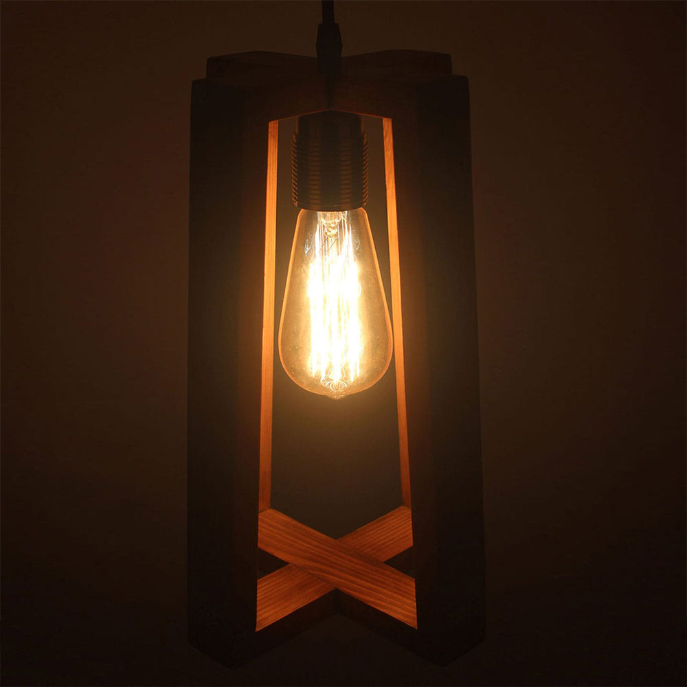 Hanging Light, Hanging Light with  Dark Brown Color, Hanging Light in Wood, Hanging Light for Living & Dining Area, Hanging Light - EL14049