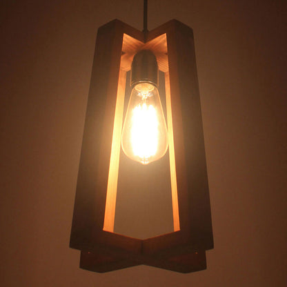 Hanging Light, Hanging Light with  Dark Brown Color, Hanging Light in Wood, Hanging Light for Living & Dining Area, Hanging Light - EL14049