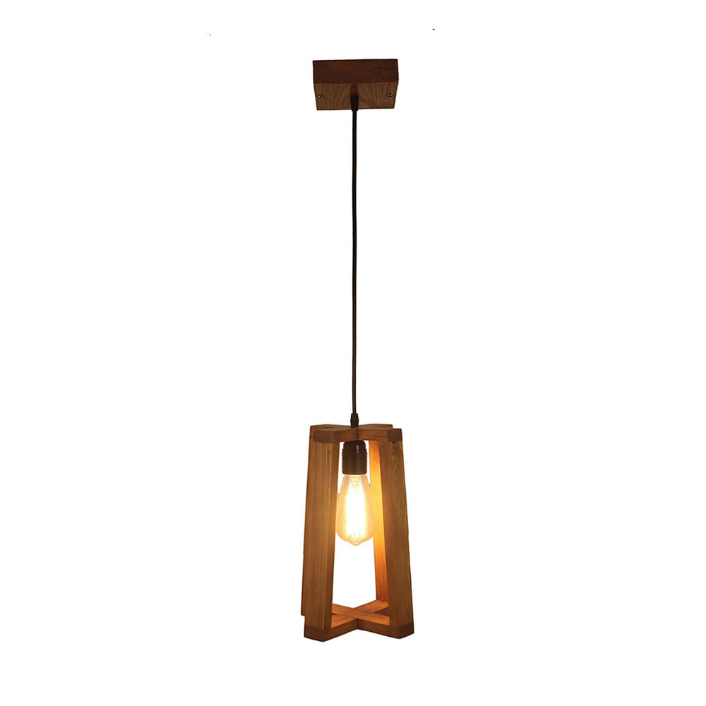 Hanging Light, Hanging Light with  Dark Brown Color, Hanging Light in Wood, Hanging Light for Living & Dining Area, Hanging Light - EL14049