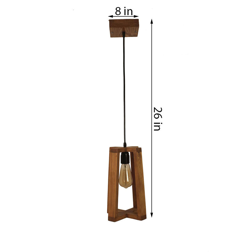 Hanging Light, Hanging Light with  Dark Brown Color, Hanging Light in Wood, Hanging Light for Living & Dining Area, Hanging Light - EL14049