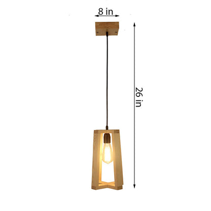 Hanging Light, Hanging Light with Light Brown Color, Hanging Light in Wood, Hanging Light for Living & Dining Area, Hanging Light - EL14050